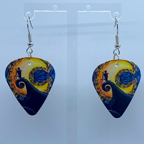 🖤Pick Any 3 for $12🖤 Guitar Pick Custom Earrings Nightmare Before Christmas - Picture 2 of 5